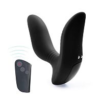 Черный вибромассажер простаты 3,5’’ Remote Control Curve P-spot Massager - 12 см.