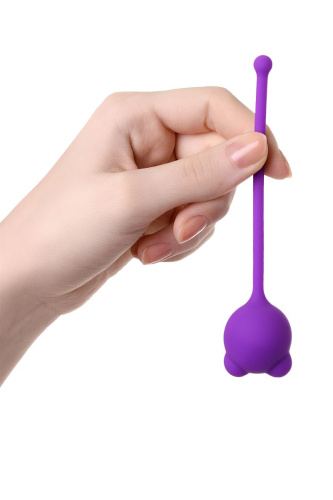 Фиолетовый силиконовый вагинальный шарик A-Toys с ушками фото 4