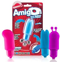 Синий мини-вибратор AmigOs Camille