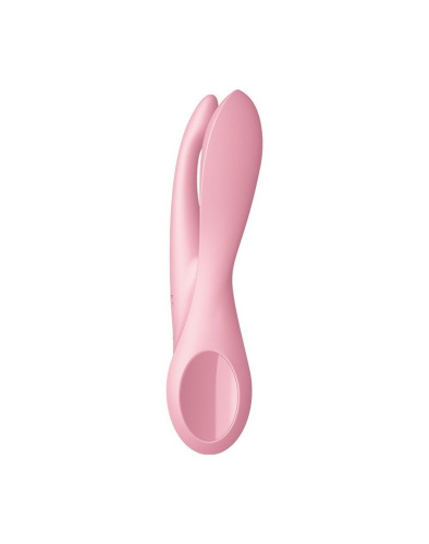 Розовый вибратор Threesome 1 с  пальчиками фото 3