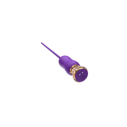 Фиолетовый тонкий стимулятор Nipple Vibrator - 23 см. фото 5