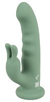 Зеленый вибратор-ротатор Luvio - 19,3 см.
