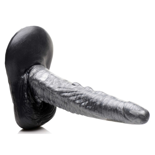 Серый фантазийный фаллоимитатор The Gargoyle Rock Hard Silicone Dildo - 23,6 см. фото 3
