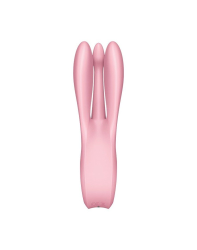 Розовый вибратор Threesome 1 с  пальчиками фото 4