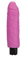 Розовый вибратор Realistic Skin Vibrator Regular - 18,3 см.