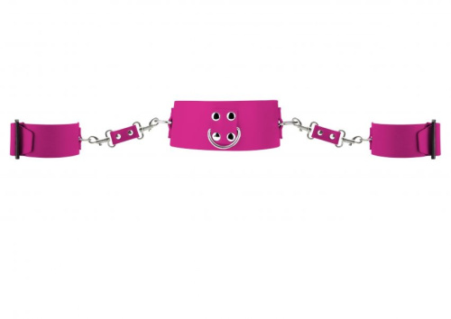 Розовый ошейник с наручниками Collar with Cuffs фото 2