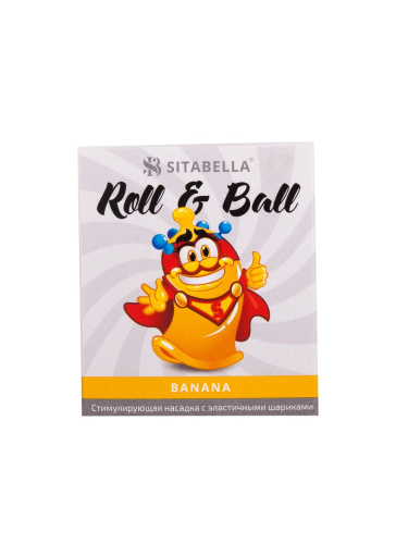 Стимулирующий презерватив-насадка Roll & Ball Banana фото 2