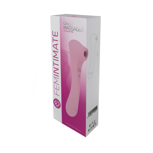 Нежно-розовый двусторонний стимулятор Daisy Massager - 20,2 см. фото 5