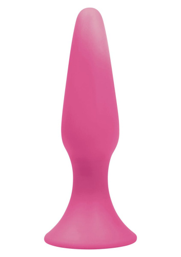 Розовая анальная пробка Sliders Silicone Anal Plugs Large на присоске - 15,2 см. фото 2