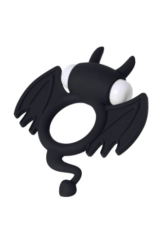 Черное эрекционное кольцо на пенис JOS COCKY DEVIL фото 3