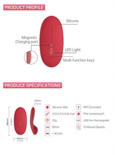 Вибромассажер в трусики Magic Motion Nyx - 8,8 см. фото 2