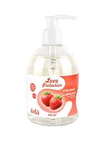 Лубрикант на водной снове Love Protection Strawberry с ароматом клубники - 300 мл.