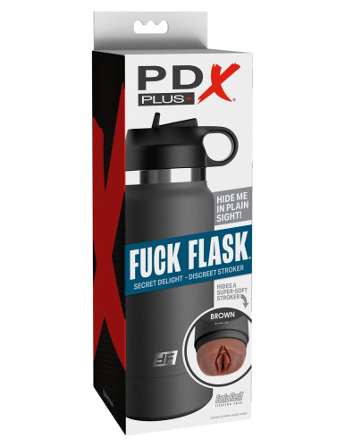 Смуглый мастурбатор-вагина в корпусе-бутылке F*ck Flask фото 2