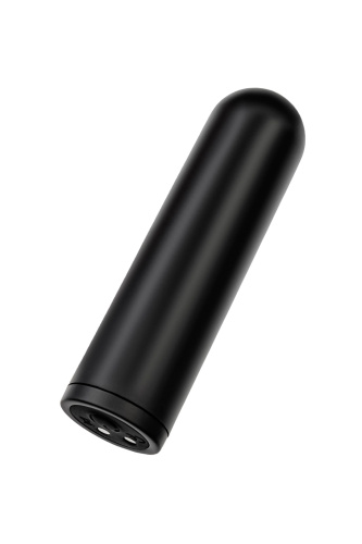 Черная перезаряжаемая вибропуля с пультом ДУ RealStick CALIBER фото 2