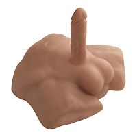 Карамельный мужской полуторс с фаллоимитатором SILEXD Apollo S 7