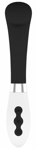 Черный вибратор Aceso с утолщенной головкой - 20,8 см. фото 2