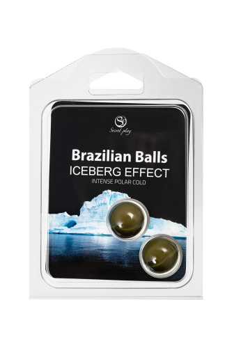 Набор из 2 шариков с массажным маслом Brazilian Balls с ледяным эффектом фото 2