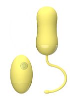 Желтое виброяйцо LULU WIRELESS REMOTE EGG с пультом ДУ