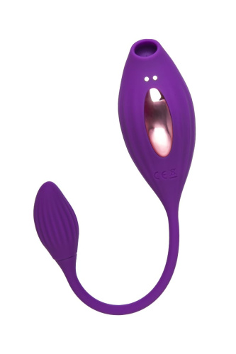 Фиолетовый вакуумный стимулятор клитора Ginny с виброяйцом фото 3