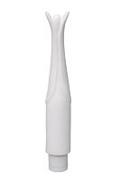 Белый вибратор Wild Flower - 12 см.