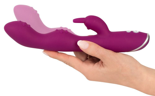 Фиолетовый вибратор A & G-Spot Rabbit Vibrator для стимуляции зон G и A - 23,6 см. фото 6