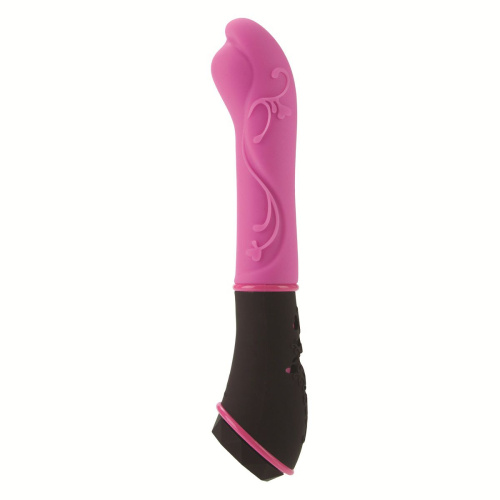 Розовый вибромассажер из силикона TANTRIC AURA MASSAGER - 15 см. фото 2
