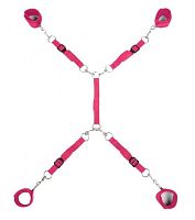 Ярко-розовый набор фиксаций на кровати Classic Bed Spreader