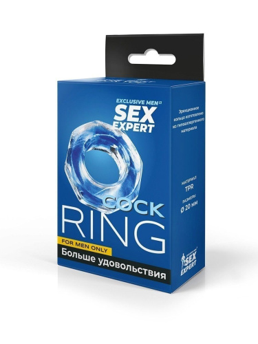 Прозрачное эрекционное кольцо в форме гайки фото 4