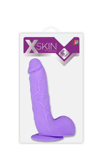 Фиолетовый фаллоимитатор на присоске XSKIN 8 TPR DONG PURPLE - 20,3 см. фото 2 Фиолетовый фаллоимитатор на присоске XSKIN 8 TPR DONG PURPLE - 20,3 см. фото 2