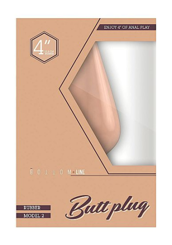 Бежевый анальный стимулятор Bottom Line Model 2 - 10,5 см. фото 2 Бежевый анальный стимулятор Bottom Line Model 2 - 10,5 см. фото 2