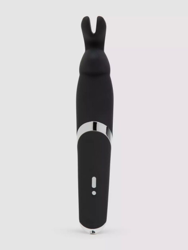 Черный вибратор Rabbit Rechargeable Wand Vibrator - 26,7 см. фото 4
