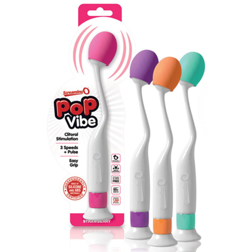 Изогнутый вибростимулятор с розовой виброголовкой фото 2