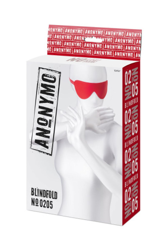 Красная маска Anonymo из искусственной кожи фото 10