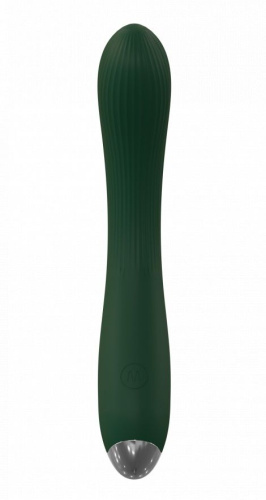 Зеленый гибкий силиконовый вибратор - 20,5 см. Зеленый гибкий силиконовый вибратор - 20,5 см.