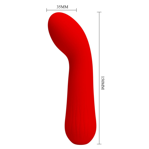 Красный гнущийся вибратор Faun - 15 см. фото 5