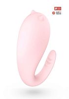 Розовое перезаряжаемое виброяйцо Mr.Devil