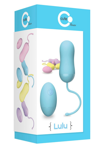 Голубое виброяйцо LULU WIRELESS REMOTE EGG с пультом ДУ фото 2