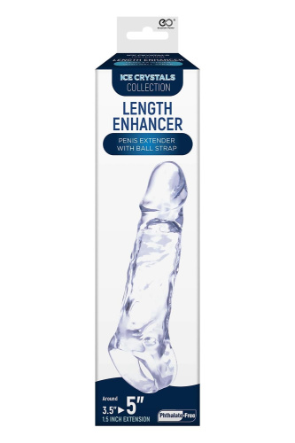 Прозрачная насадка-удлинитель Length Enhancer с подхватом - 16 см. фото 4