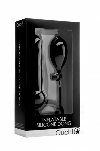 Чёрный анальный фаллоимитатор с расширением - 18 см. фото 2