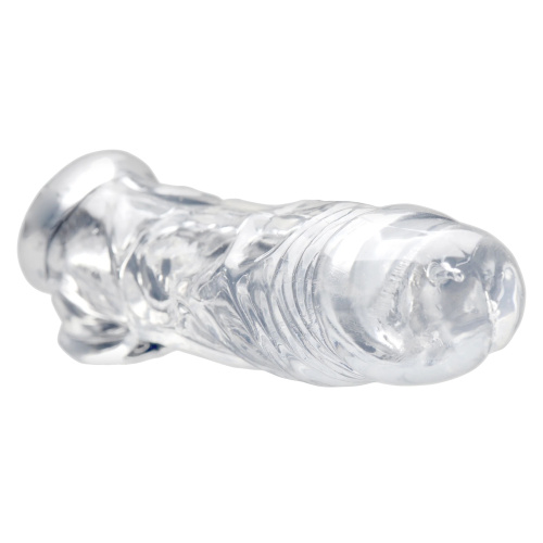 Прозрачная насадка для увеличения члена Realistic Clear Penis Enhancer and Ball Stretcher - 20,3 см. фото 2