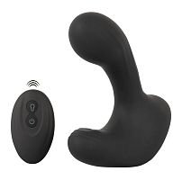 Черная анальная вибропробка с функцией расширения RC Butt Plug with 3 functions