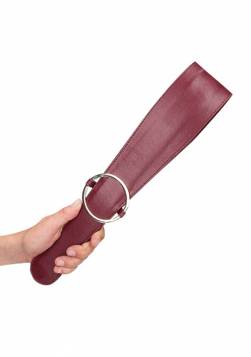 Бордовая шлепалка Belt Flogger - 54 см. фото 4