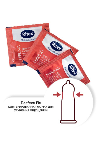 Презервативы анатомической формы с накопителем RITEX PERFECT FIT - 3 шт. фото 5