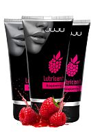 Набор из 3 съедобных лубрикантов JUJU со вкусом малины