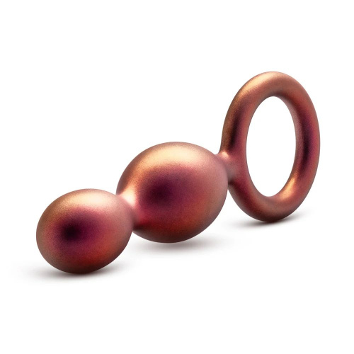 Коричневый анальный стимулятор Duo Loop Copper Anal Plug - 13,3 см. фото 3