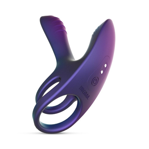 Фиолетовое эрекционное виброкольцо с клиторальной подушечкой Infinity Ignite фото 6