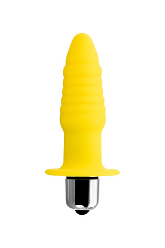 Желтая анальная вибровтулка Lancy - 11 см. фото 3