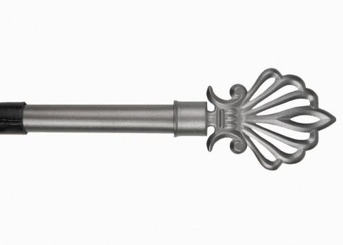 Черная многохвостая плеть с витой ручкой - 63 см. фото 4