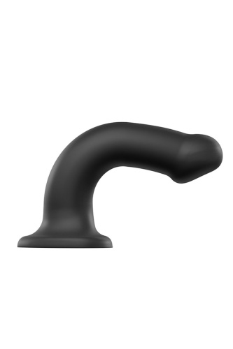 Черный фаллос на присоске Silicone Bendable Dildo L - 19 см. фото 7