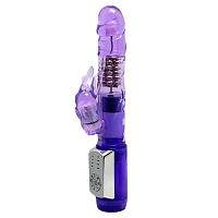 Фиолетовый вибратор-ротатор Passionate Baron - 22 см.